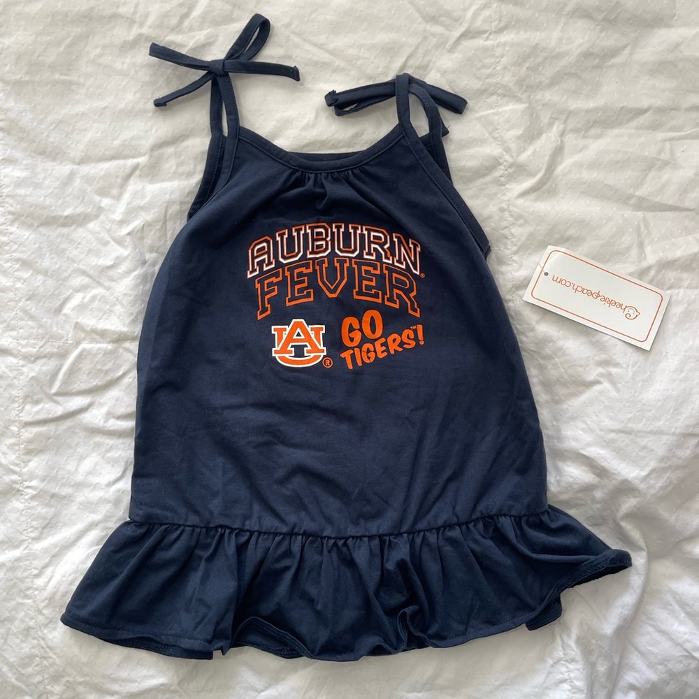 Cheekie Peach Auburn Tigers Infant Toddler Dress
